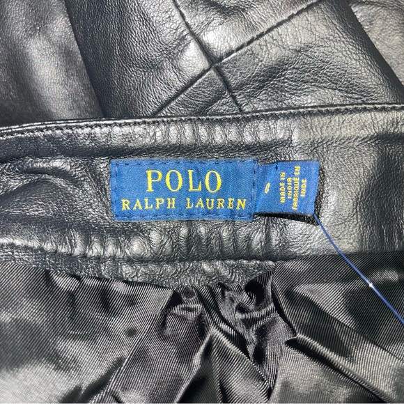 RALPH LAUREN Women’s
Perforated Lambskin A-line MIDI Skirt Grunge Black Size 0 - Picture 3 of 14